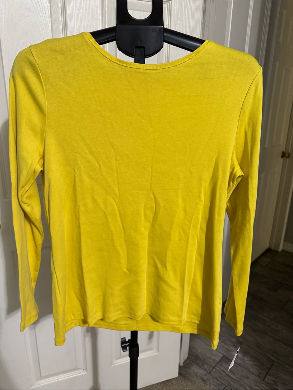 Talbots Bright Yellow Long Sleeve Crewneck Top